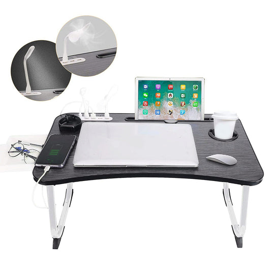 folding table with electronics charging station and usb fan light -- 1 per box
