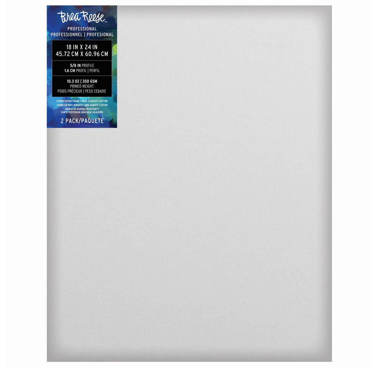 brea reese professional art canvas - 2 pack 18x24 -- 5 per box