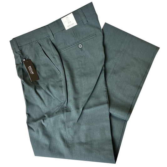 bogari 004a hunter green pinstripe dress pants - bulk -- 8 per box