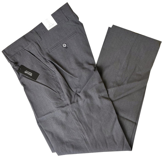 charcoal grey pinstripe dress pants - bogari 005a -- 8 per box
