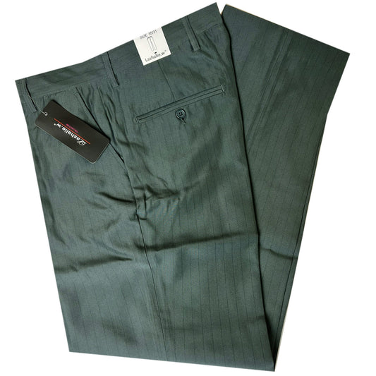 lashalie.w 004a olive green pinstripe dress pants - assorted sizes -- 8 per box