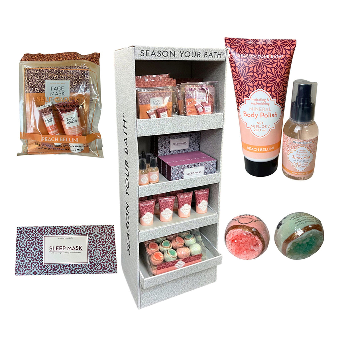 season your bath - all-natural spa products - zz display -- 37 per box