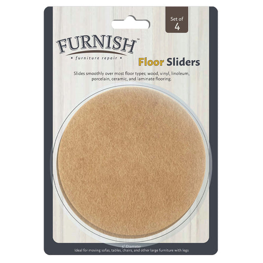 furnish 4 pack 5 in circle floor sliders -- 17 per box