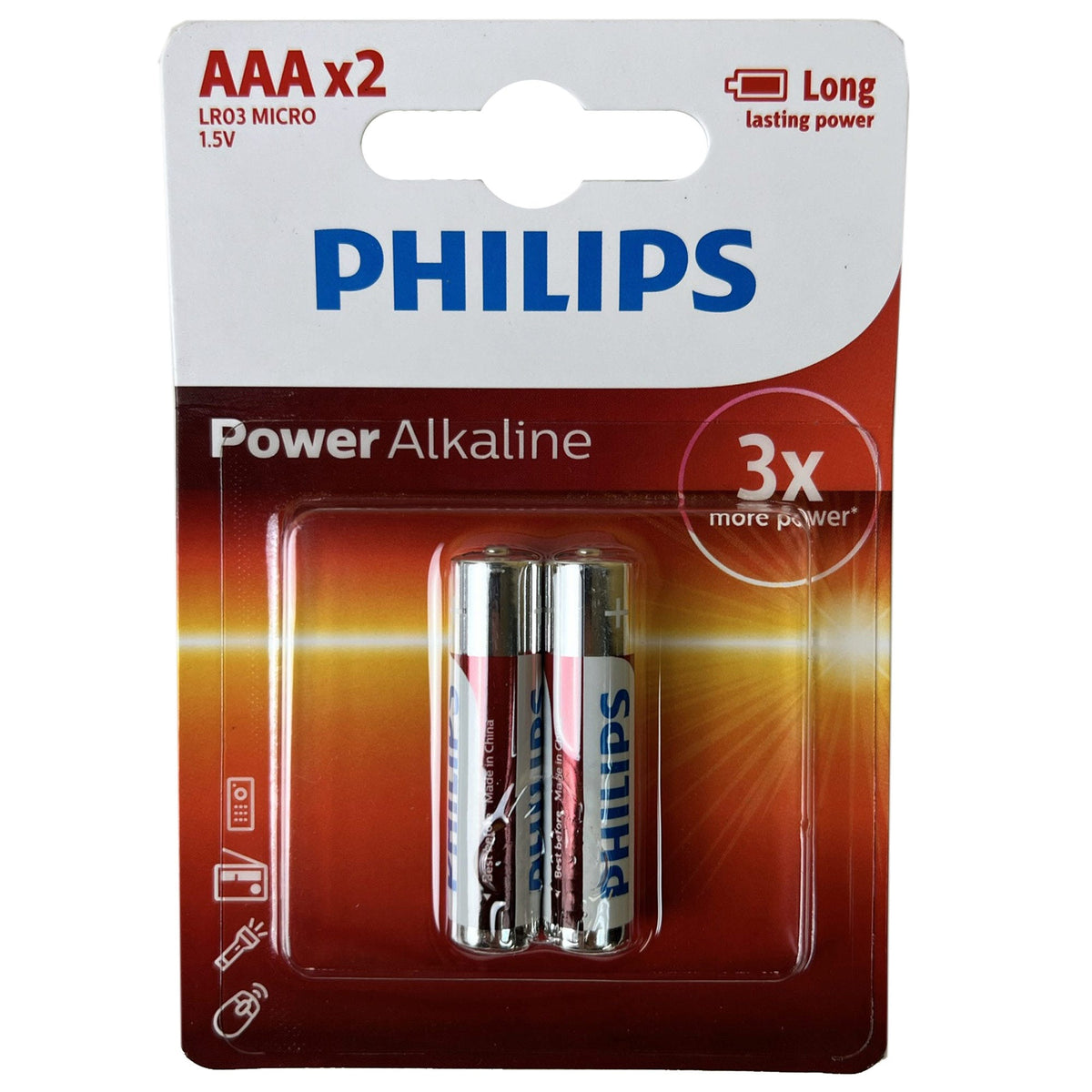 philips alkaline aaa batteries - 2 pack -- 60 per box