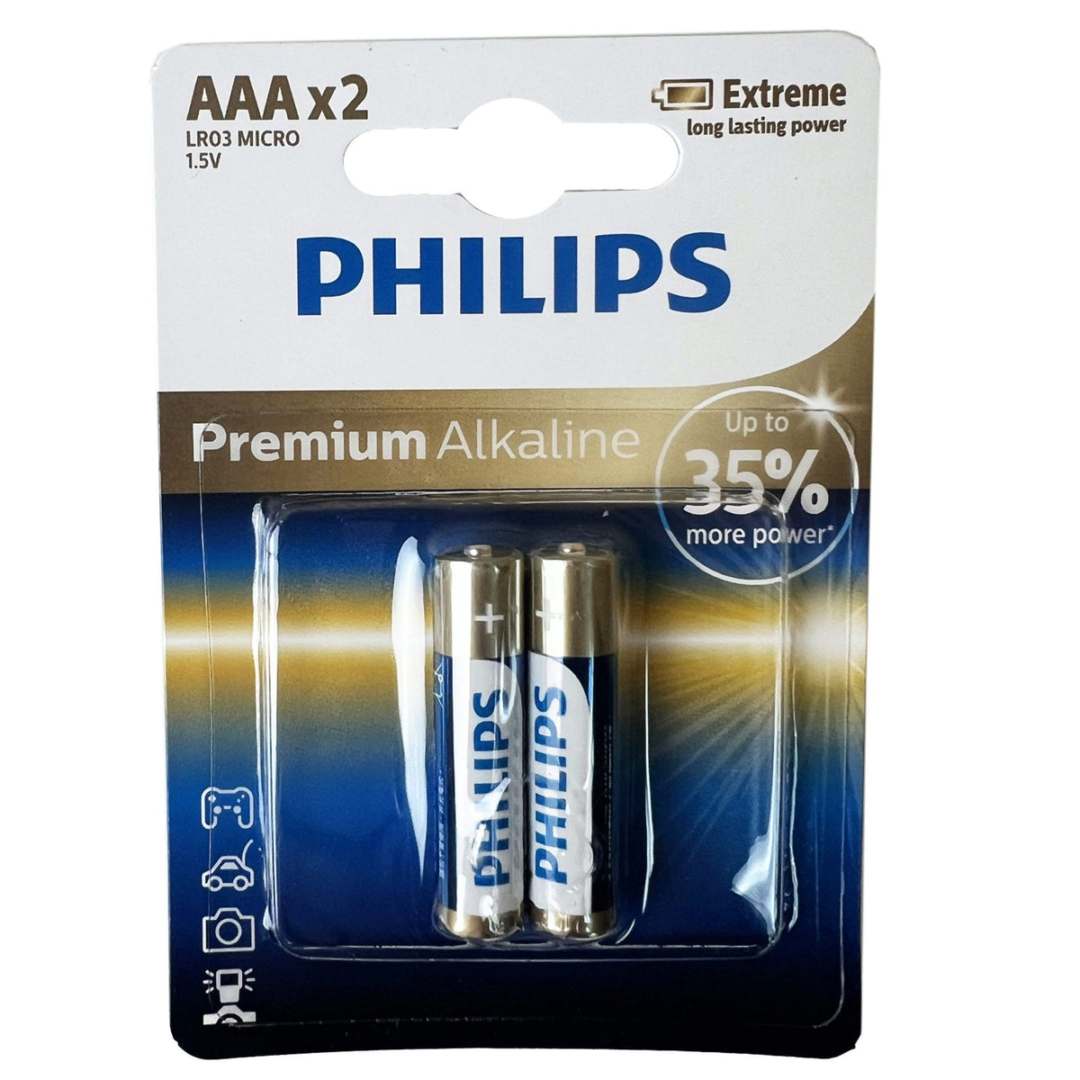 philips alkaline aaa batteries - 2 pack - bulk -- 60 per box