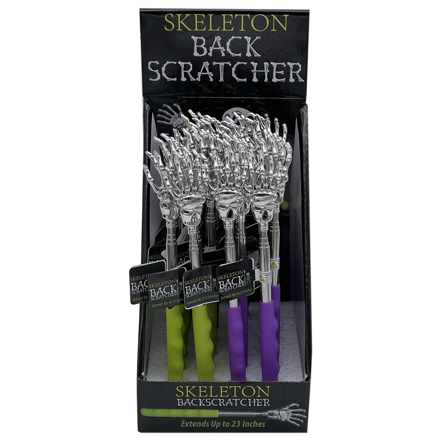 telescopic skeleton back scratcher -- 24 per box