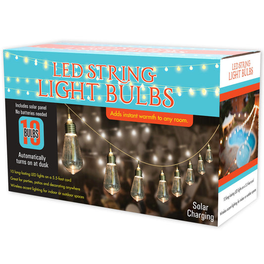 10- bulb solar led string lights -- 5 per box