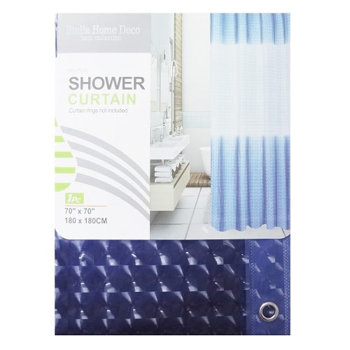 shower curtain 70x70 blue -- 12 per box