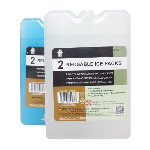 ice pack reusable 2pk 4x6 in asst clrs -- 24 per case