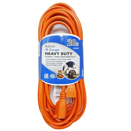 extension cord 20ft 16awg hd orange -- 6 per box
