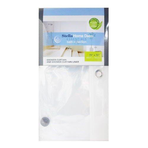 shower curtain 70 x 70 clear -- 12 per box
