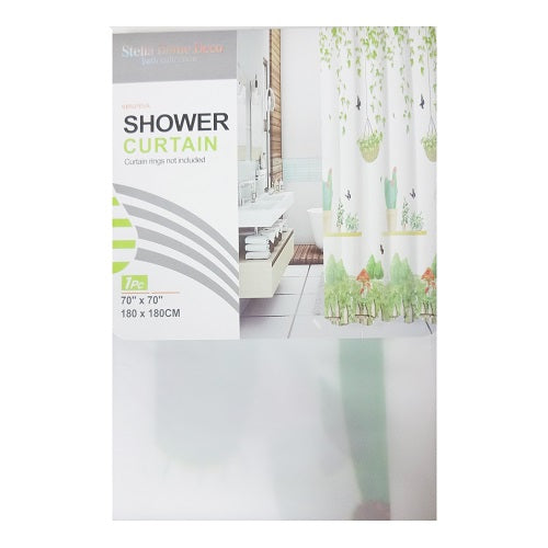shower curtain peva 70x70in gaden -- 12 per box