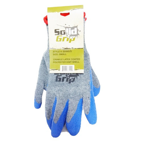 solid grip work gloves smll blue -- 12 per box