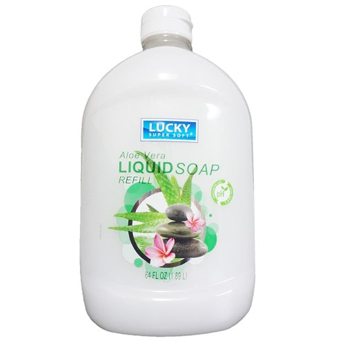 lucky hand soap refill 64oz aloe vera -- 6 per case