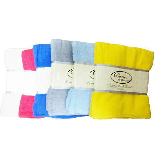 bath towels 24x44 asst clrs -- 12 per box