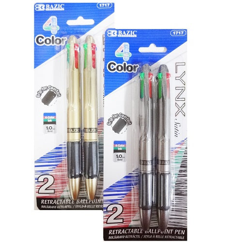 pens 2pk 4- color ink -- 24 per box
