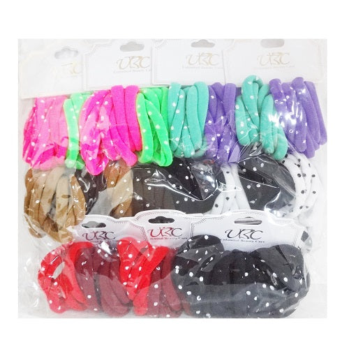 hair elastic ties 16pc polka dot asst c -- 12 per box