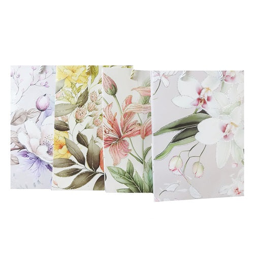 gift bags retro flower large asst -- 12 per box