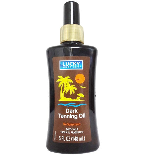 lucky dark tanning oil 5oz spray -- 12 per case