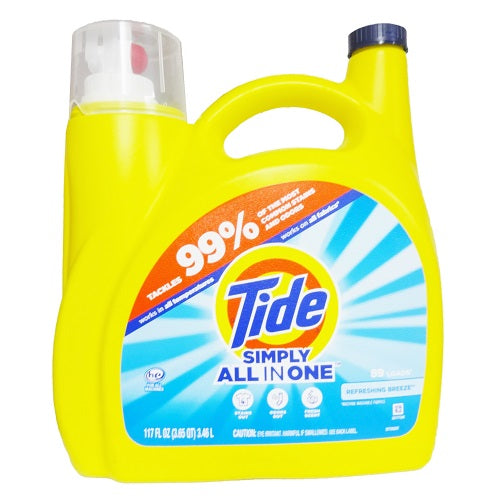 tide simply liq 117oz he refreshing brz -- 4 per case