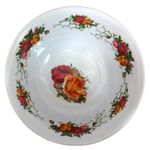 melamine bowl 8in rose design -- 30 per box
