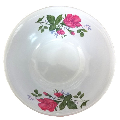 melamine bowl 8in red flower -- 30 per box