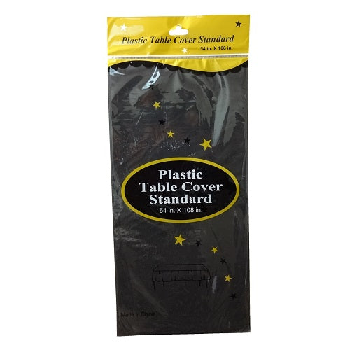 table cover 54 x 108in black plastic -- 12 per box