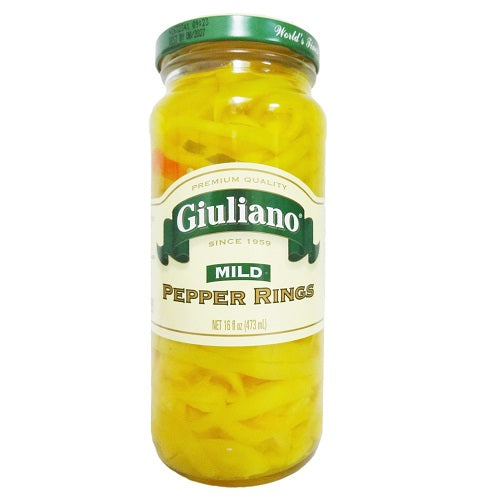 giuliano pepper rings 16oz mild -- 6 per case