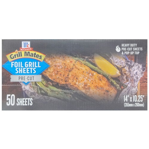 mc cormick foil sheets pre- cut 50ct -- 12 per case