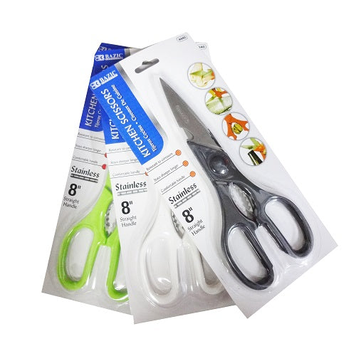 kitchen scissors 8in asst clrs -- 24 per box