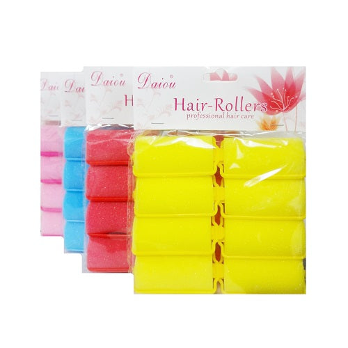 hair rollers sponge 8pk md asst clrs -- 12 per box