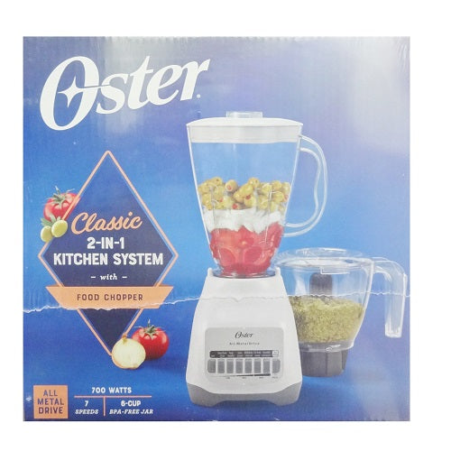 oster blender white w- food chopper -- 1 per case