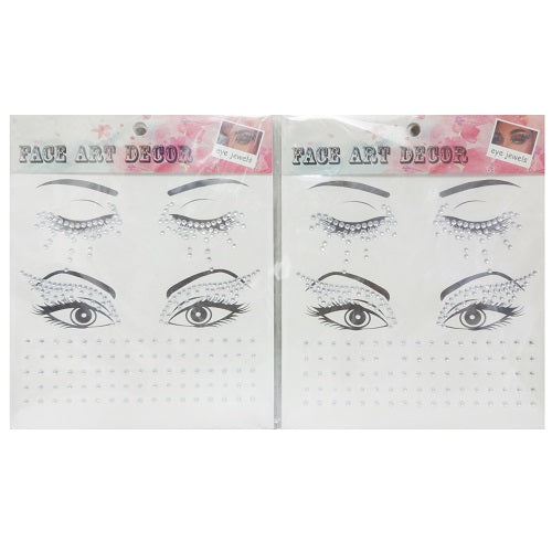 face art rhinestone stickers -- 12 per box