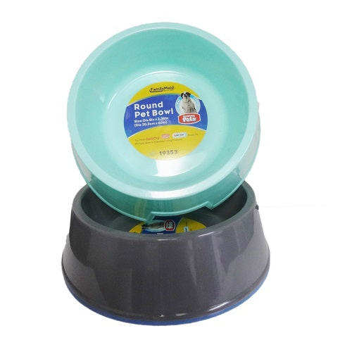 pet bowl 8in asst clrs -- 24 per case