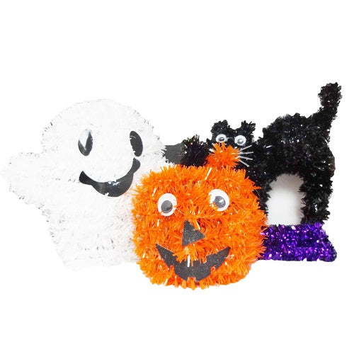 halloween tinsel table decor asst -- 18 per case