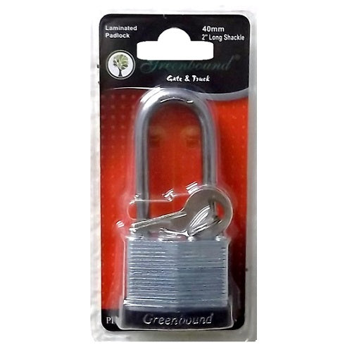 padlock 40mm 2in lng shackle laminate -- 12 per box