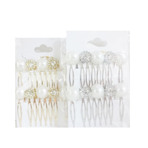 hair comb clip metal 2pk asst -- 12 per box