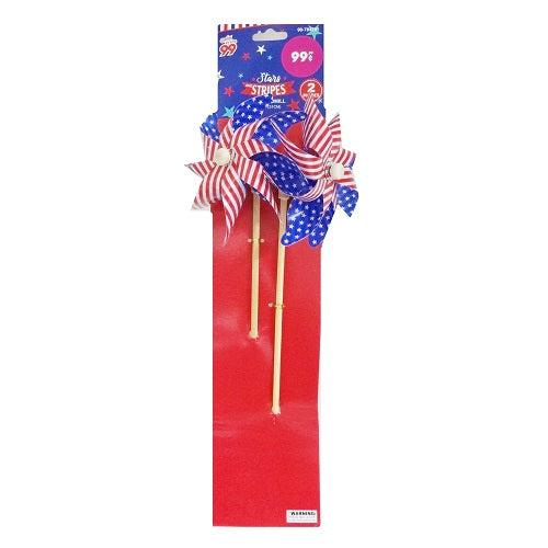 stars stripes windmill 2pc 12.2in -- 18 per case