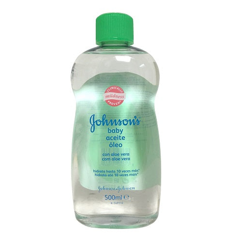 johnsons baby oil 500ml aloe -- 12 per case