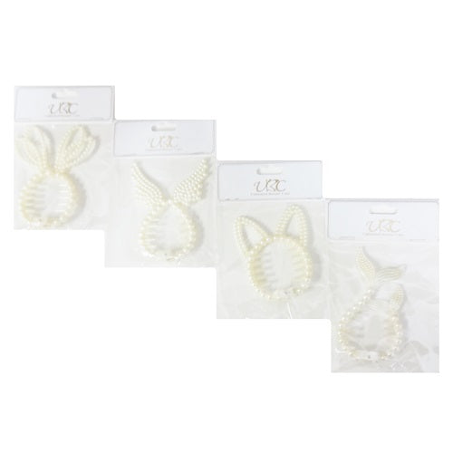 hair clip pearls asst designs -- 12 per box