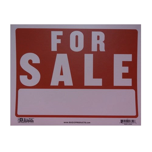 sign for sale 12 x 16in -- 24 per box