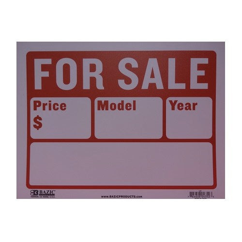 sign auto for sale 12 x 16 -- 24 per box