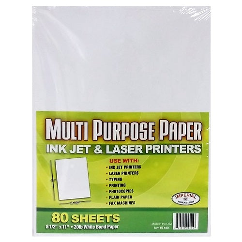 multi purpose paper 80ct 8.5 x 11in -- 36 per case