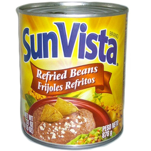sun vista pinto beans 31oz refried -- 12 per case