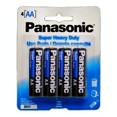panasonic batteries aa 4pk blue -- 48 per case