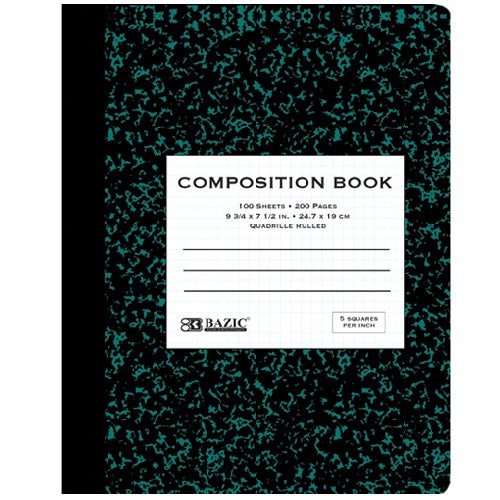composition notebook quad ruled 100 she -- 48 per case