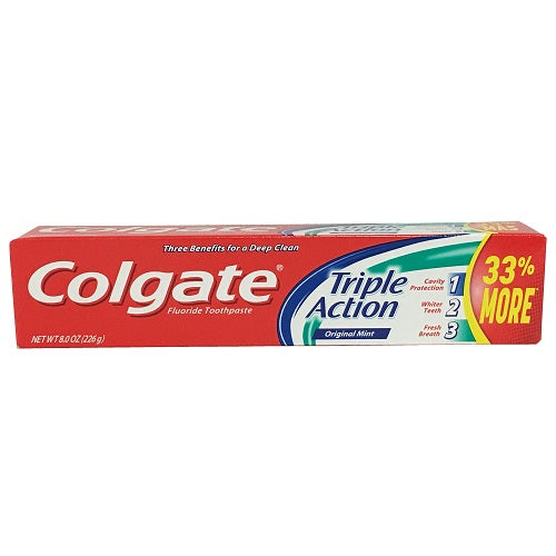 colgate 8.0oz triple action mint origina -- 24 per case