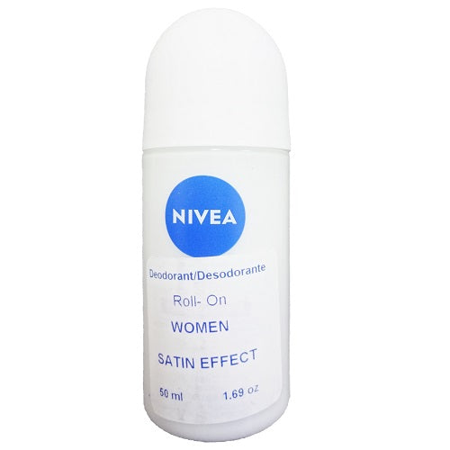 nivea roll- on 50ml satin effect -- 12 per case