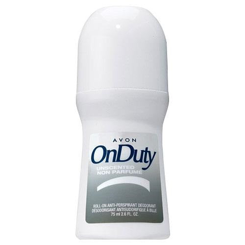 avon roll- on 2.6oz on duty 24 unscented -- 20 per box