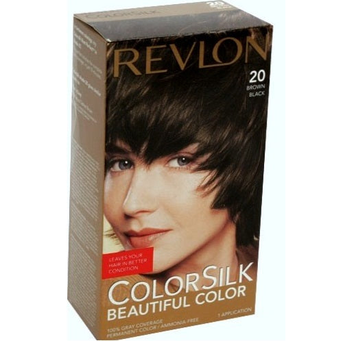 revlon color silk 20 brown black -- 12 per case